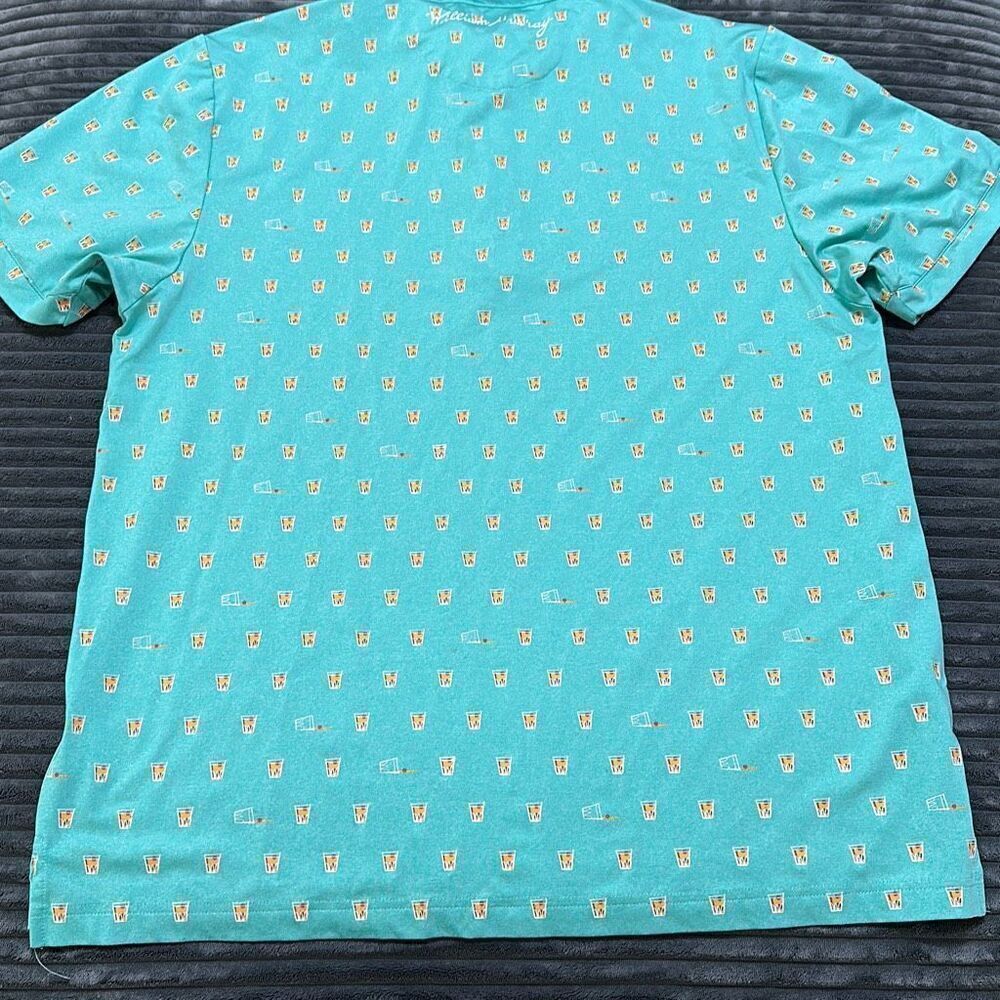 William Murray Polo Shirt Green Cocktail Drink Print Short Sleeve Men’s Size XL - Picture 9 of 9